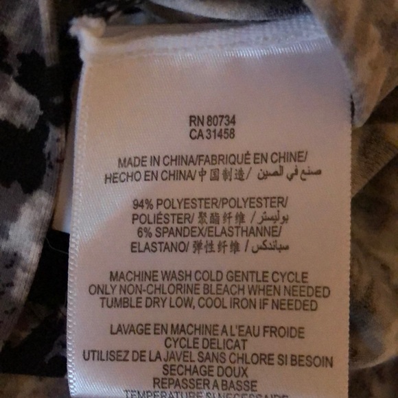 BCBG BLACK GRAY AND WHITE ELASTIC WAIST SKIRT - Picture 5 of 7